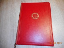 Große rote DDR Urkundenmappe mit Urkunde DTSB Sachsen 30x22x0,5 cm NVA
