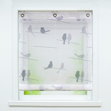 Raffrollo mit Ösen Vogel