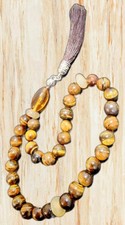 Gebetskette Islam?Tesbih Gebetskette mit 33 Tigerauge Perlen Misbaha Tasbih 