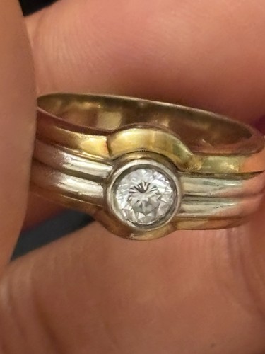 Gelbgold ring bicolor - gelbgold,