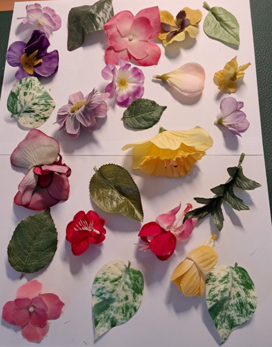 Seidenblumen konvolut - seidenblumen,