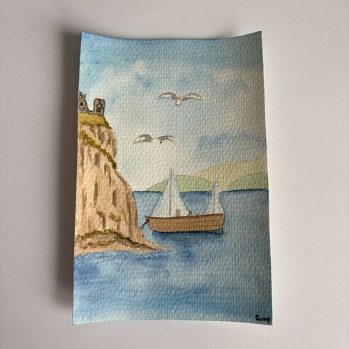 Handgemalt aquarell karte bild - karte,