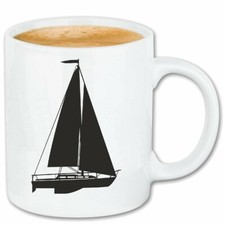 Kaffeetasse SEGELBOOT SEGELSCHIFF SEGELN ANKER SKULL PIRAT SEGELBOOT SEGELSCHIFF