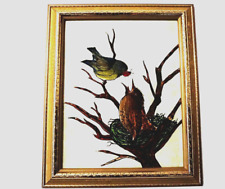 Rarität  Hinterglasmalerei  Motiv Vögel 38x46 Italien 1980