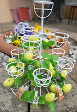 Ostern, Ostereier, Etagere, Deko, weiß, Metall, Höhe ca. 30cm