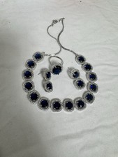 Vergoldet Indisch Bollywood Mehrlagig Perlen Kundan Hochzeit Schmuck Set Neu