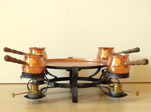Vintage fondue käse kaffee - fondue,