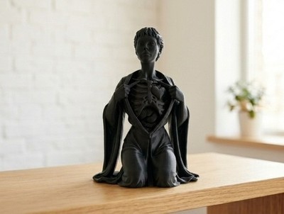 Kniende figur mit offenem - figur,