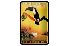 Blechschild Reise 12x18 cm