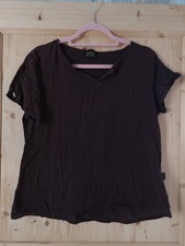 Damen Oberteil Mittelalter Larp Hemd Bluse Kurz Gr. L Braun Shiva Shanti Shop 