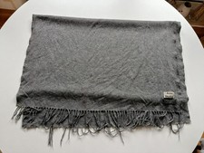 Acne Studios oversized Wollschal mit Fransen Schal Grau Wolle