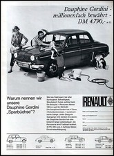 Renault Dauphine Gordini, originale Werbung aus 1965