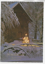 AK  Wünsche z. Weihnachten u. Neujahr /Winterlandschaft mit Haus