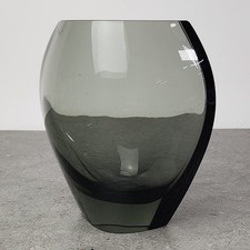 Rauchglas Vase Vintage Design