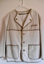 Herren Trachten Anzug "St.Clou Moden"  Gr.52 altweiß  Stoff und Leder edel 80er