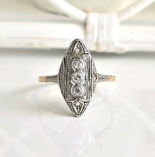 Art Deco Ring Diamanten Gold 585 Antik 14k Edwardian