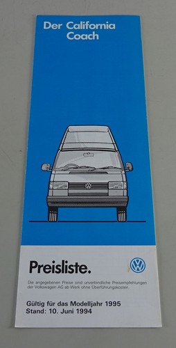 Preisliste wohnmobil - vw, t4