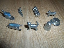 Monopoly: 8 Metallfiguren / Spielfiguren als Ersatz - sehr guter Zustand / Katze