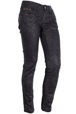 Herrlicher Touch Slim Stretchjeans Hose Denim Damen Röhrenjeans Schwarz