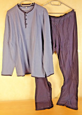 ENRICO MORI Schlafanzug Herren lang Pyjama 2tlg-Set Gr.L 100% Bio Baumwolle ,neu