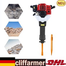 1900W 52CC 2-Takt Benzin Abbruchhammer Profi Stemmhammer Set mit Bohrer 55J EU
