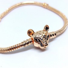 Armband rosé Schlangenarmband  18cm, 19cm, 20cm, 21cm Leopard Strass