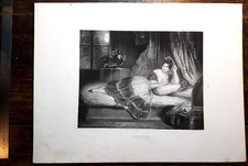 Alter Stahlstich "Sidonie" um