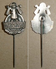 Anstecknadel Meisterschütze Z.ST. Zimmerstutzen Oktoberfest Landesschiessen 1937