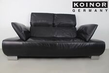 Koinor Echt Leder Couch Zweieinhalbsitzer Sofa Schwarz Relax Funktion Designer