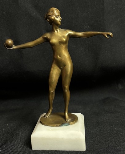 Bronze figur athletische frau - figur,