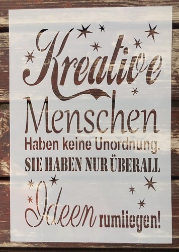 Schablone schild kreativ - f.schild,