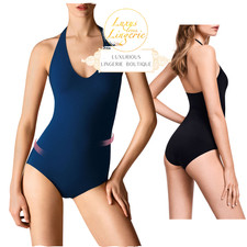 SEAMLESS FORMING SWIMBODY by Wolford XS black schwarz Neckholder Badeanzug