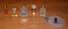 Set / Konvolut aus 5 Miniatur Parfüm / Parfum Flacons, Chevignon, Cartier, etc.