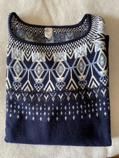 Pullover mit Schönem Norwegermuster Dunkelblau Größe 54