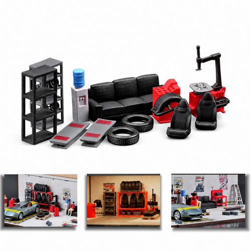 Diorama auto reparatur - 1:64,