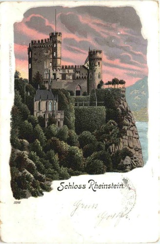 Schloss rheinstein litho - rheinstein,