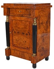 Nachtschrank Biedermeier Nachtkonsole Regency Nachttisch Empire Schrank Säulen