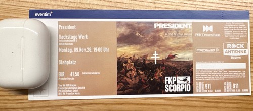 President konzertticket - president,