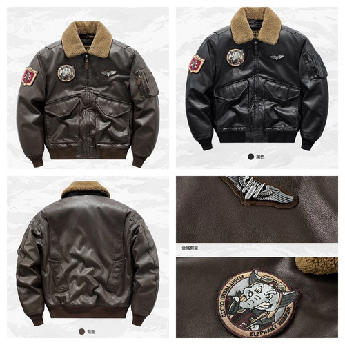 Aviator bomber jacket - jacket, faux