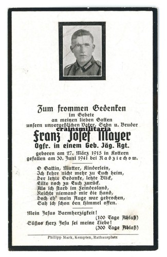 Orig sterbebild 297 - orig., 297.id