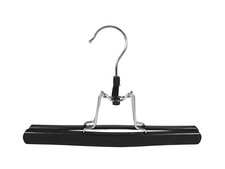 Holzbügel für Hosen Hosenspanner mit Filzschutz 25 cm, schwarz matt, NEU 5 Stück