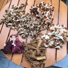 Konvolut Posamente Posamentenborde Borde Vintage Bommel Quasten Shabby Erdtöne