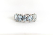14kt Aquamarin Weißgold