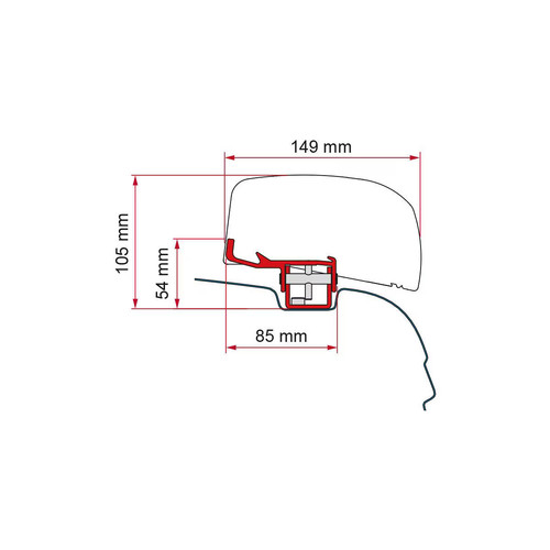 Fiamma f40van adapter für - für, vw