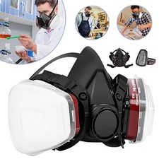 Chemische Gesichtsschutz w/Filter & Brille für Lackieren,Staub,Epoxidharz,Farbe