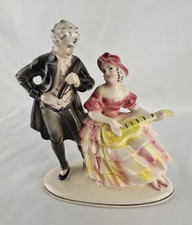 Alte Hertwig & Co. Katzhütte Figur - Barockes Pärchen musizierend