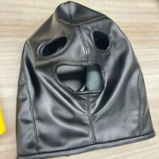 Bondage PU Leder Kopf Haube Kopf Geschirr Maske BDSM Kragen Rollenspiel Gimp DE