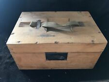 Holzkiste Militär 1-2WKAusrüstung Sammler Stück Leer 24x16x12cm unlackiert deuts