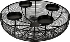 Korb Adventskranz aus Metall -