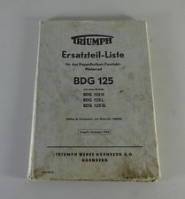 Teilekatalog / Ersatzteilliste Triumph BDG 125 H / L / SL Stand 12/1955